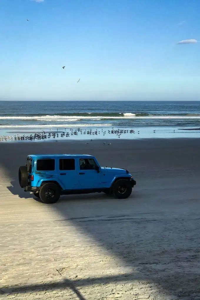 Driving on Daytona Beach, Florida