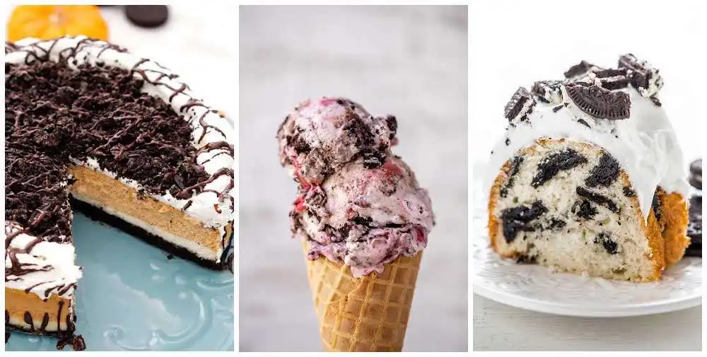 Cheesecake, ice cream cone, bundt cake