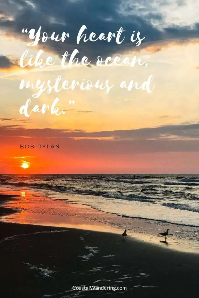 “Your heart is like the ocean, mysterious and dark.” – Bob Dylan
