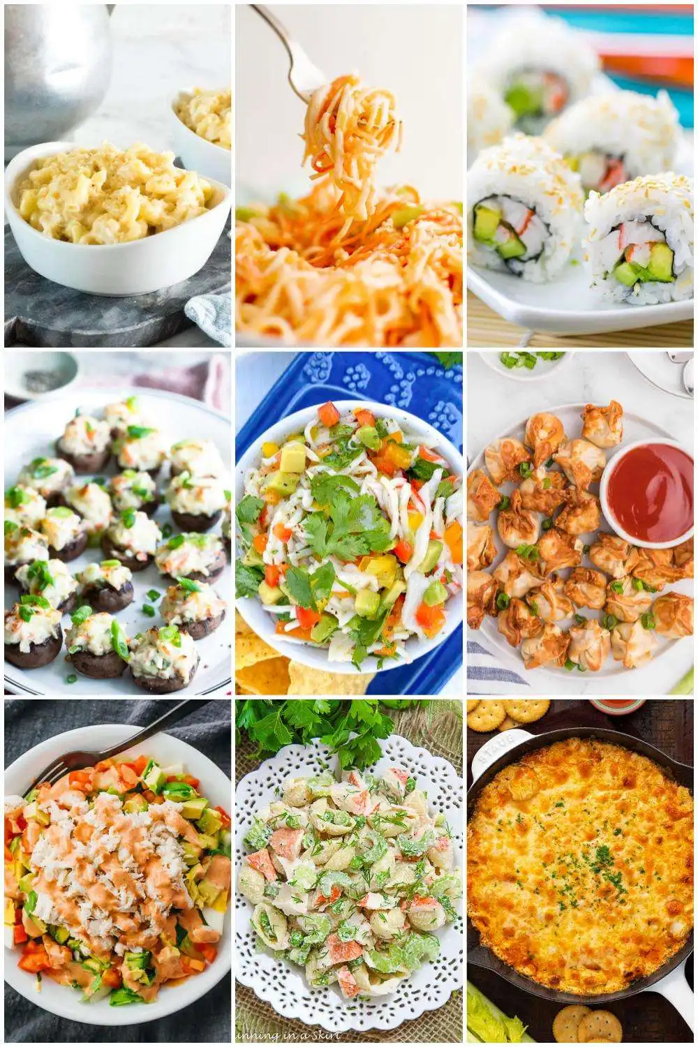 Imitation crab dishes